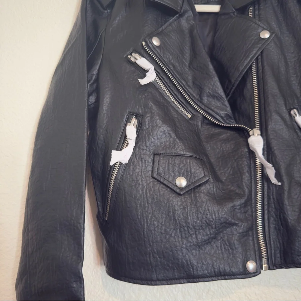 Free people BlankNYC Morning Gram Vegan Leather Moto Jacket - Picture 4 of 11